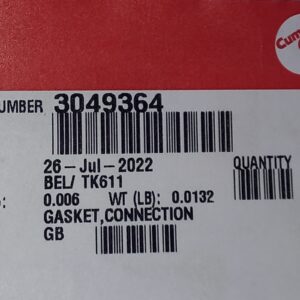 GASKET,CONNECTION 3049364